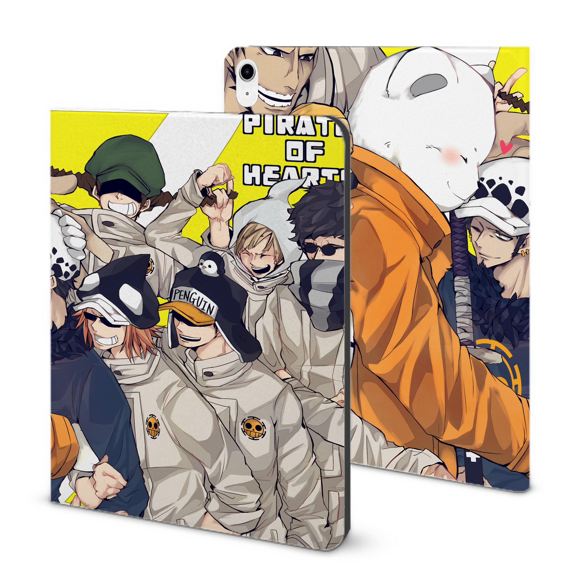 （画像用） ワンピース ONE PIECE IPad ケース ブック型 PUレザー TPU 耐衝撃 軽量 薄型 ペン収納なし 全面保護 IPad 各モデル対応